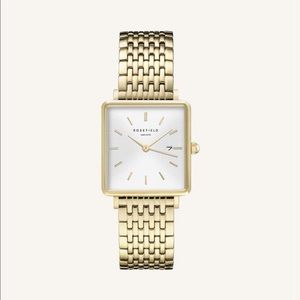 Rosefield Watch The Boxy White Sunday Gold